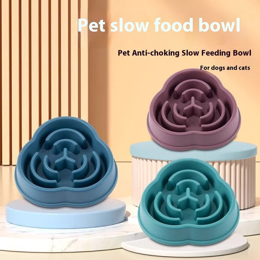 Pet slow feeding bowl anti-choke & anti-skid