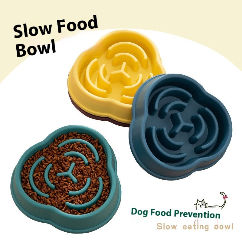 Pet slow feeding bowl anti-choke & anti-skid